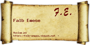 Falb Emese névjegykártya